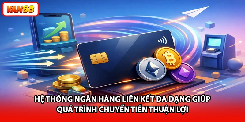 Hệ thống ngân hàng liên kết đa dạng giúp quá trình chuyển tiền thuận lợi